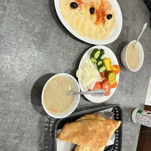 a plate of food on a table