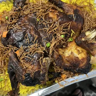 Burned chicken