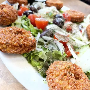 A great Falafel Plate. So fluffy and delicious