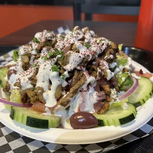 Shawarma salad with lamb!