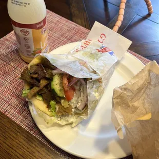 Lamb and beef gyro