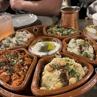 a platter of different foods