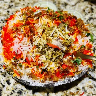 Chicken Biryani Rice; it&apos;s so freaking delicious!!!