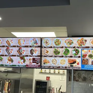 Menu as of July 2023