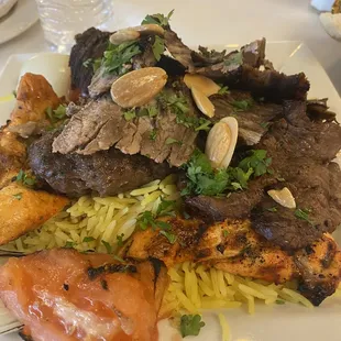  plate of meat and vegetables
