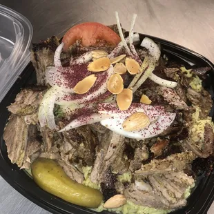 Beef shawarma plate