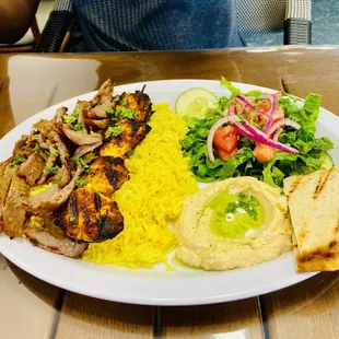 Platter combo 45 Chicken and Gyro Kabob Platter Combo