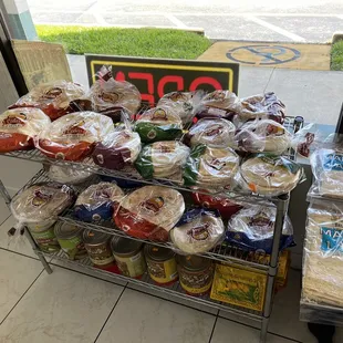 a display of food in a store