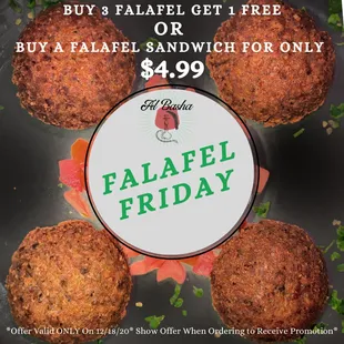 Stop in for your falafel fix!!                                     Offer valid 12/18/20 ONLY!