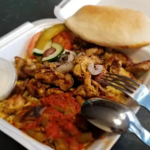Chicken shawarma plate