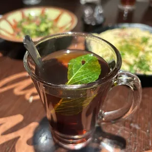 Black tea with mint