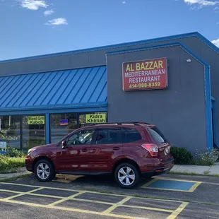 View from parking lot