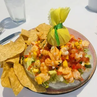 My favorite! Shrimp and mango ceviche!