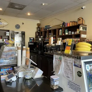 inside the counter area is pretty neat and clean. They have good selection of teas and other drinks.