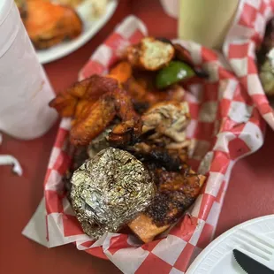 a plate of food on a table