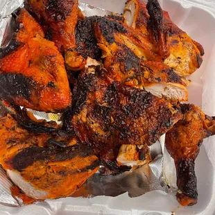 chicken in a plastic container