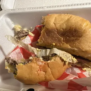 Clorox or some kind of sanitary wipe in my daughters burger.