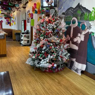 a decorated christmas tree