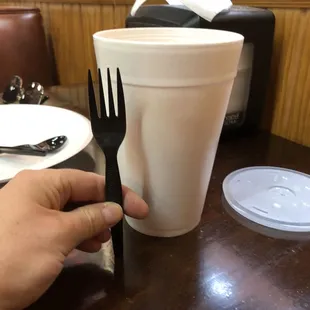 Fork to show scale.