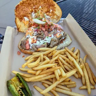 Pork carnitas torta