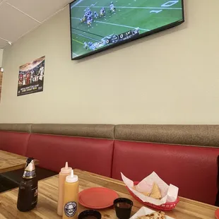 a football game being played on the tv screen