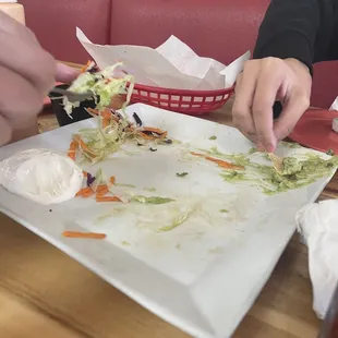 They didnt like it as you can tellthwy barely touch the plate.