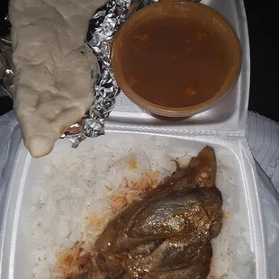 Lamb Shank is really good: tender tasty meat.