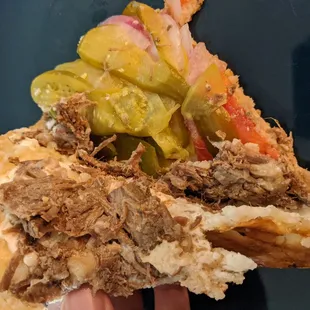 Lamb beef shawerma sandwich