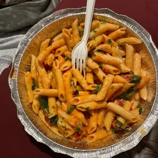 My burrata-less pasta :(