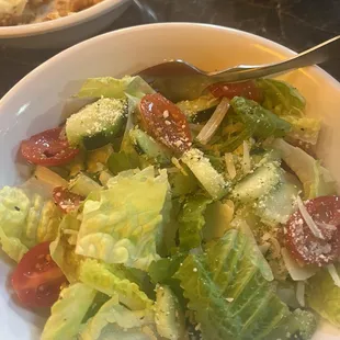 Salad that comes with pasta. Yum. Fresh pepper was a nice touch