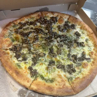 Jerk chicken pizza