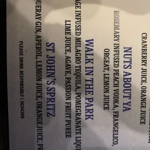 What was in the cocktails? We enjoyed from the previous picture