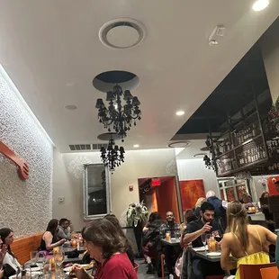 people eating in a restaurant