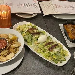 plates of food on a table