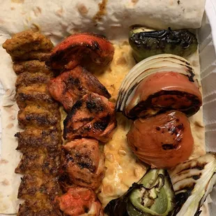 a variety of food items