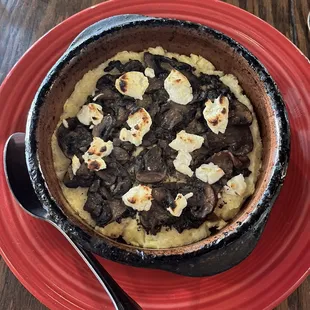 Roasted Mushrooms with Creamy Polenta