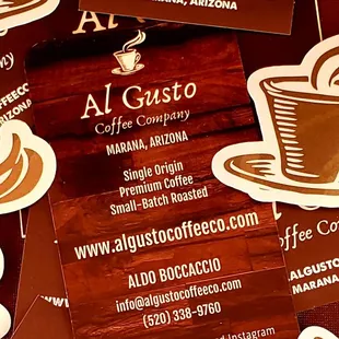 a variety of business cards