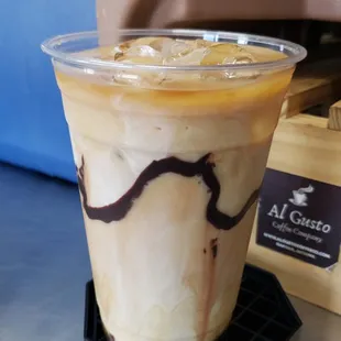 a cup of iced coffee