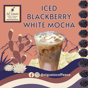 Iced Blackberry White Chocolate Mocha
