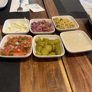 Salads come with meal with homemade pitas