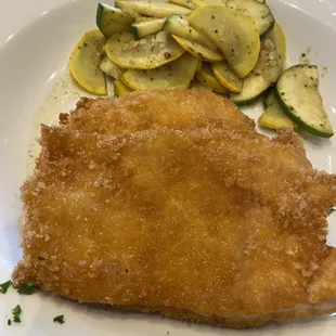 Schnitzel with Roasted Zucchini with Za&apos;atar
