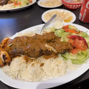 Chicken and beef tikka