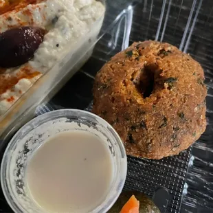 Falafel and tahini