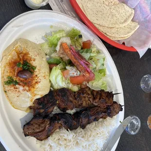Beef Kabob Plate