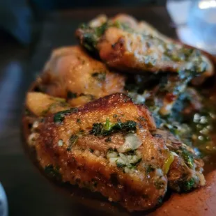 a bowl of food on a table