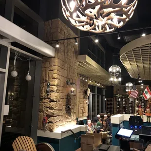 Traditional barrel chair &amp; antler chandelier?!?