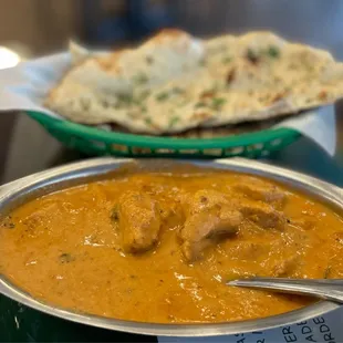a bowl of chicken curry
