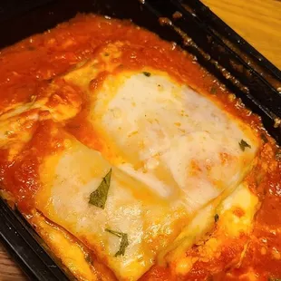 Cheese lasagna to go