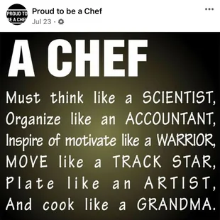 All of the above # Chef
