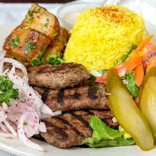 Shish Kafta meal